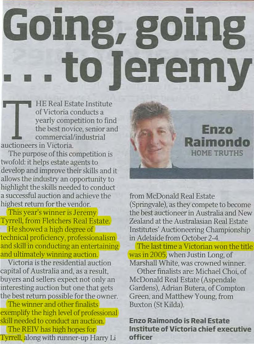 Herald Sun, September 15 2012_Jeremy Tyrrell
